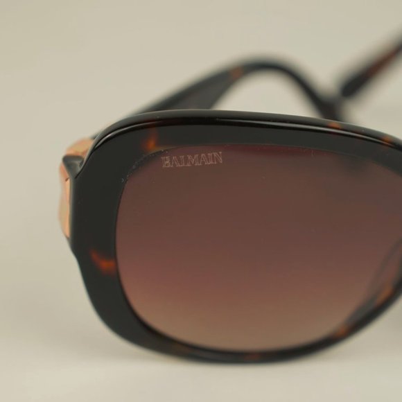 Balmain BL2044B Burgundy Tortoise Square Sunglasses - Picture 5 of 8